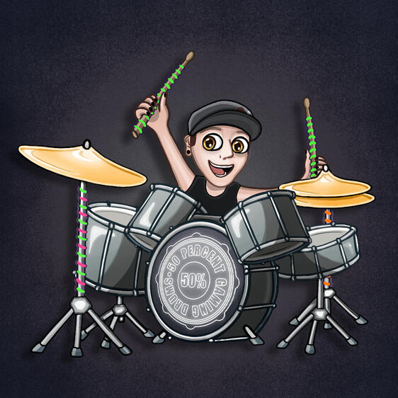 Drum art for 50percentgaming