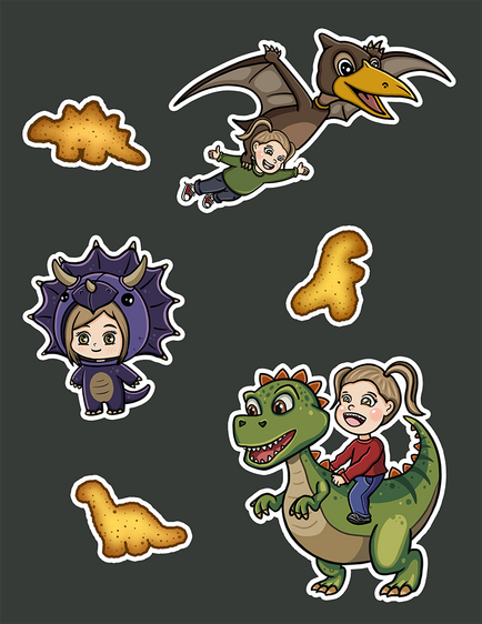 Dino stickers